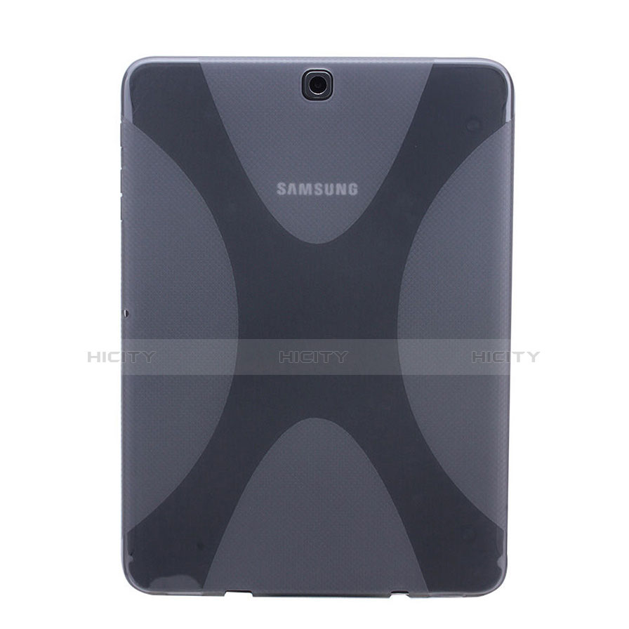 Silikon Hülle Handyhülle X-Line Schutzhülle Durchsichtig Transparent für Samsung Galaxy Tab S2 8.0 SM-T710 SM-T715 Grau Plus