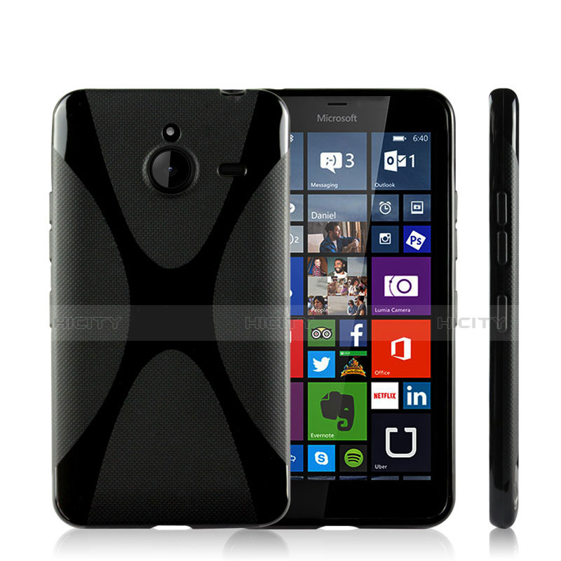 Silikon Hülle Handyhülle X-Line Schutzhülle für Microsoft Lumia 640 XL Lte Schwarz