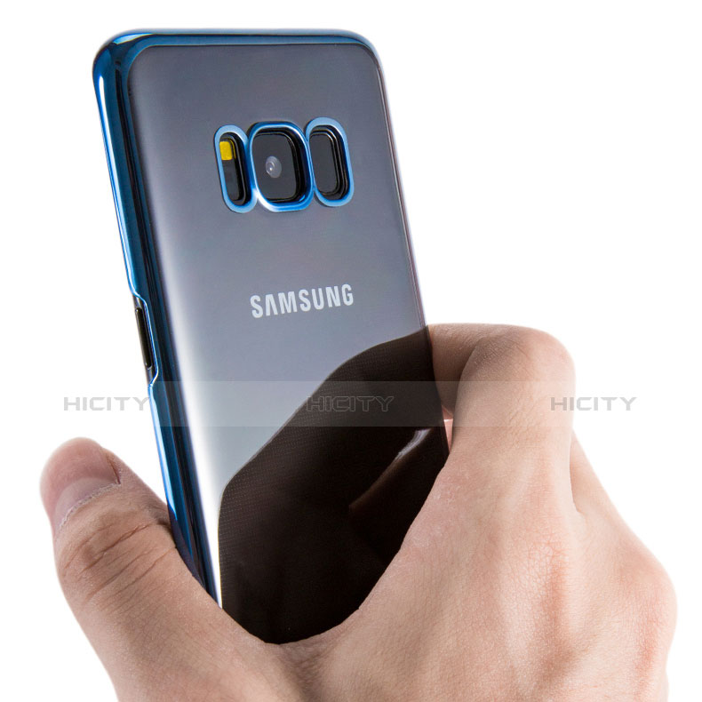 Silikon Hülle Rahmen Schutzhülle Durchsichtig Transparent für Samsung Galaxy S8 Plus Blau