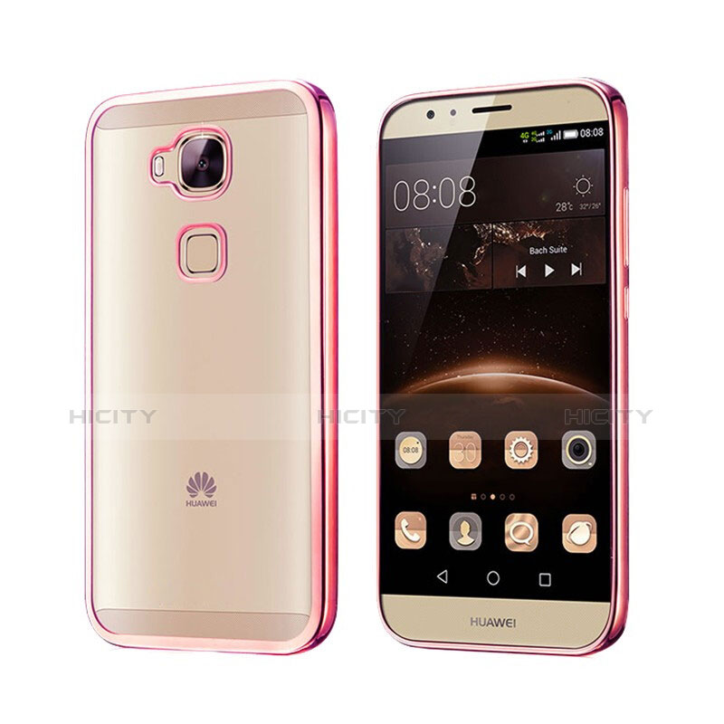 Silikon Hülle Rahmen Schutzhülle Durchsichtig Transparent Matt für Huawei G7 Plus Rosegold