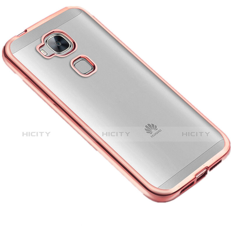 Silikon Hülle Rahmen Schutzhülle Durchsichtig Transparent Matt für Huawei G7 Plus Rosegold