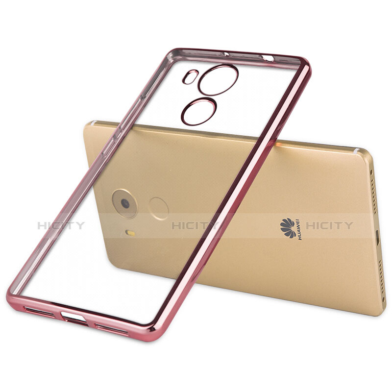 Silikon Hülle Rahmen Schutzhülle Durchsichtig Transparent Matt für Huawei Mate 8 Rosa