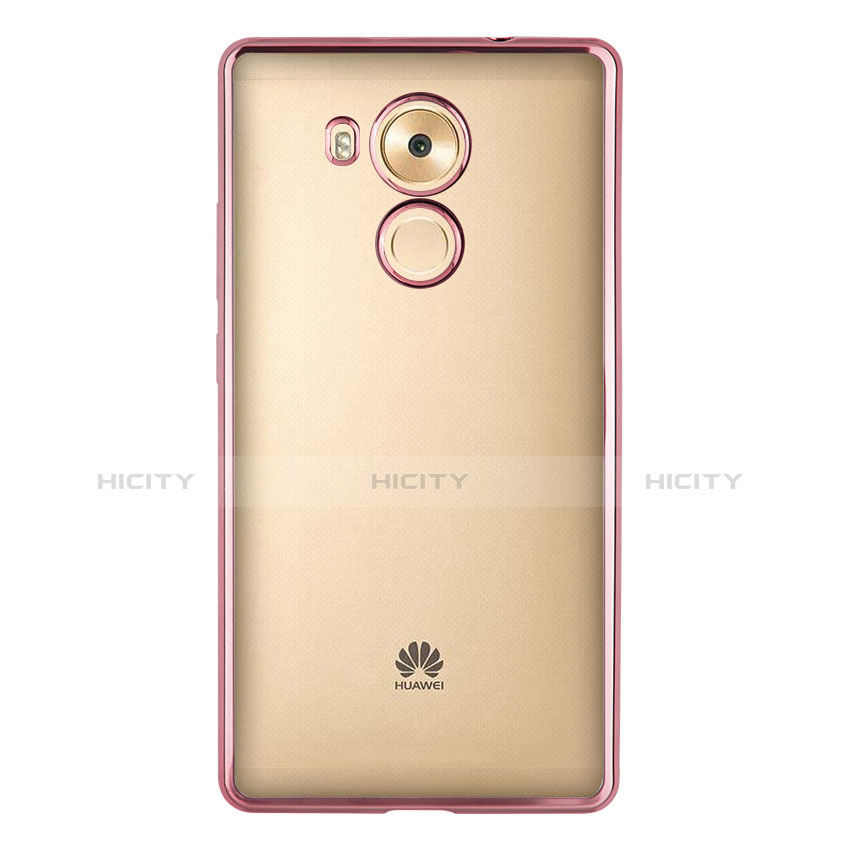 Silikon Hülle Rahmen Schutzhülle Durchsichtig Transparent Matt für Huawei Mate 8 Rosa