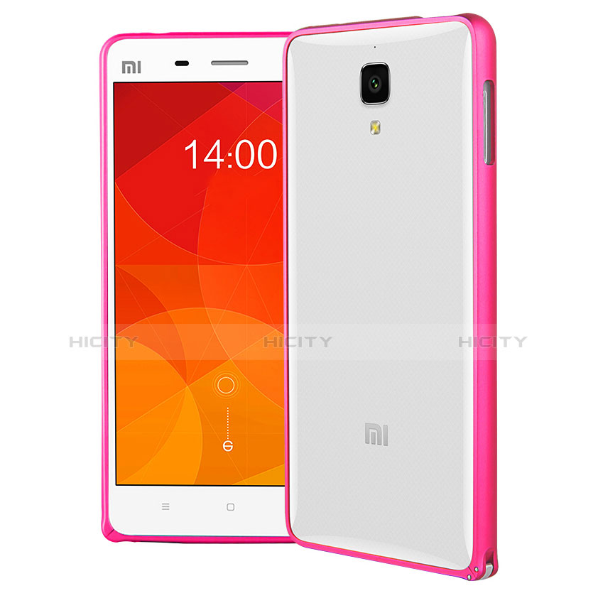 Silikon Hülle Rahmen Schutzhülle Durchsichtig Transparent Matt für Xiaomi Mi 4 LTE Rosa