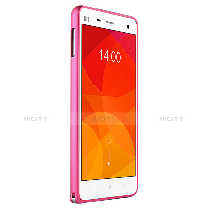 Silikon Hülle Rahmen Schutzhülle Durchsichtig Transparent Matt für Xiaomi Mi 4 Rosa groß