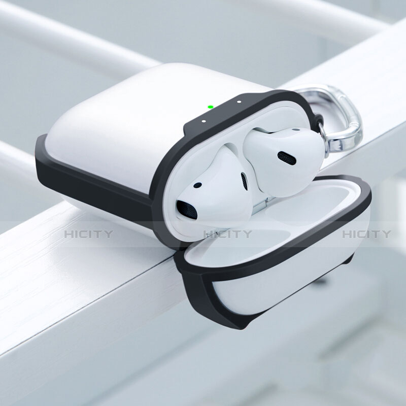 Silikon Hülle Schutzhülle Skin mit Karabiner für AirPods Ladekoffer C05