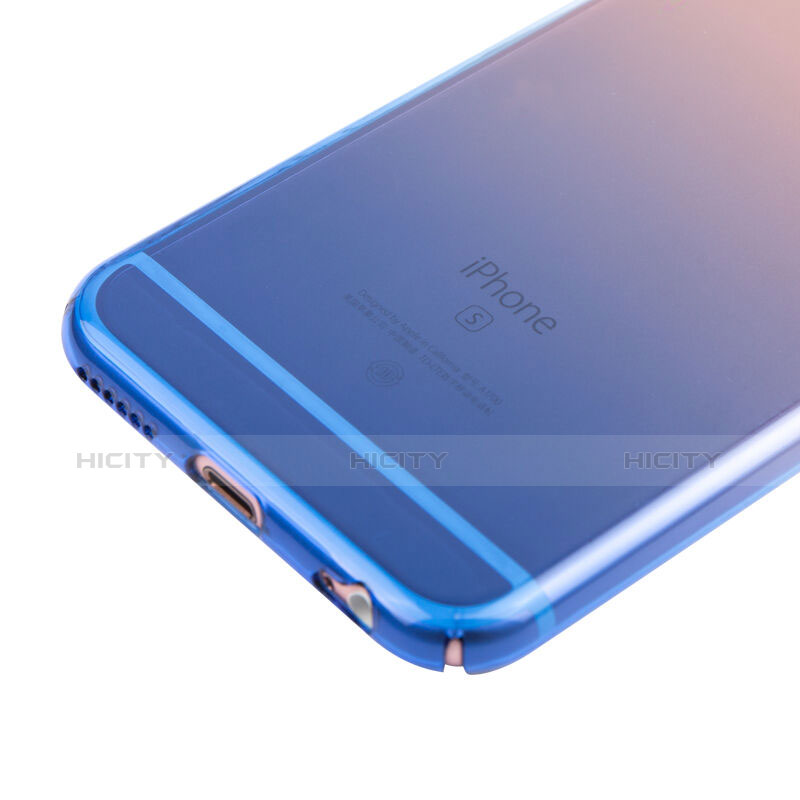 Silikon Hülle Ultra Dünn Schutzhülle Durchsichtig Farbverlauf für Apple iPhone 6S Blau