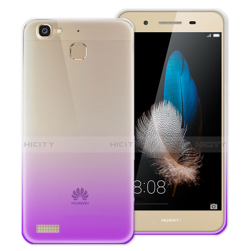 Silikon Hülle Ultra Dünn Schutzhülle Durchsichtig Farbverlauf für Huawei Enjoy 5S Violett