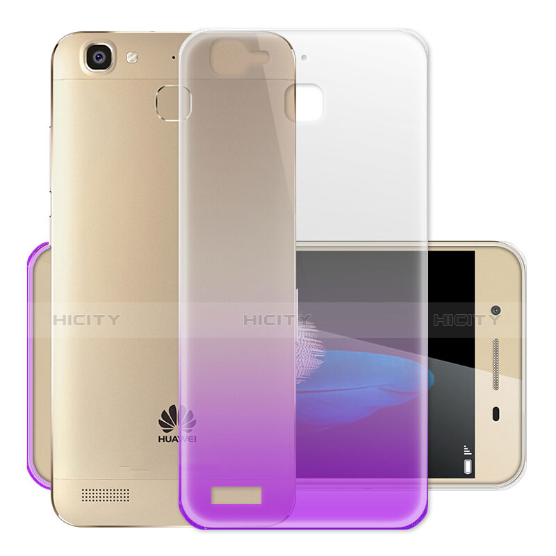 Silikon Hülle Ultra Dünn Schutzhülle Durchsichtig Farbverlauf für Huawei Enjoy 5S Violett