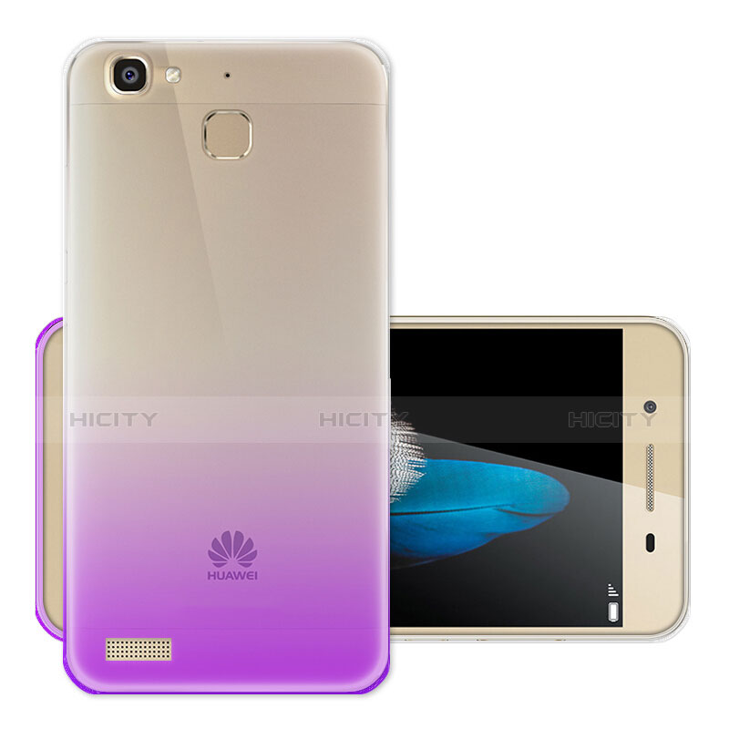 Silikon Hülle Ultra Dünn Schutzhülle Durchsichtig Farbverlauf für Huawei Enjoy 5S Violett