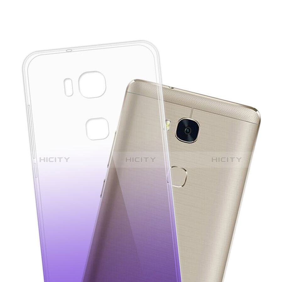 Silikon Hülle Ultra Dünn Schutzhülle Durchsichtig Farbverlauf für Huawei GT3 Violett