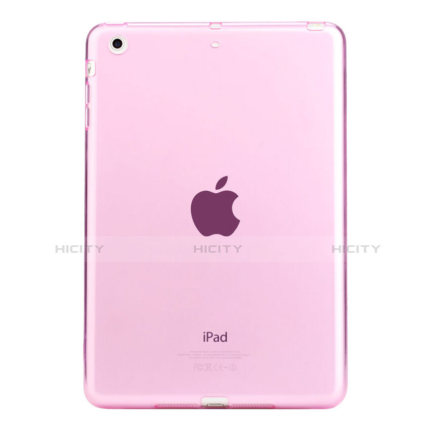 Silikon Hülle Ultra Dünn Schutzhülle Durchsichtig Transparent für Apple iPad Mini 2 Rosa