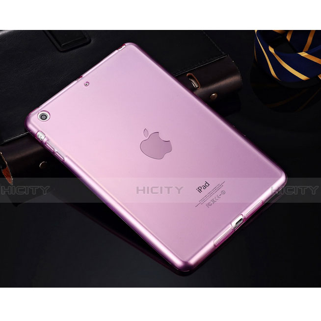 Silikon Hülle Ultra Dünn Schutzhülle Durchsichtig Transparent für Apple iPad Mini 2 Rosa