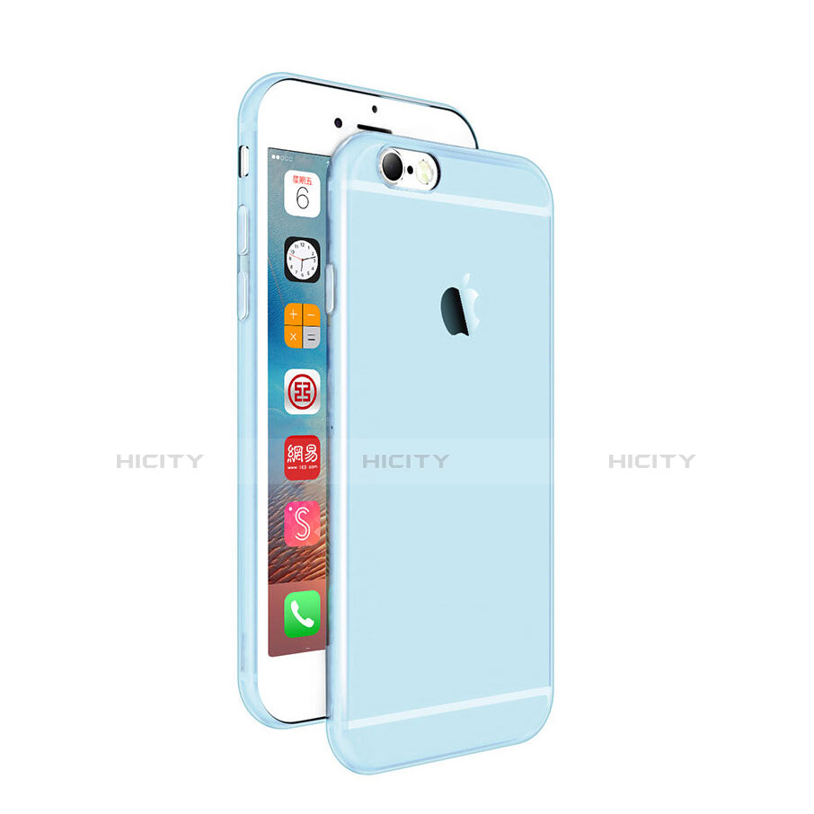 Silikon Hülle Ultra Dünn Schutzhülle Durchsichtig Transparent für Apple iPhone 6 Blau