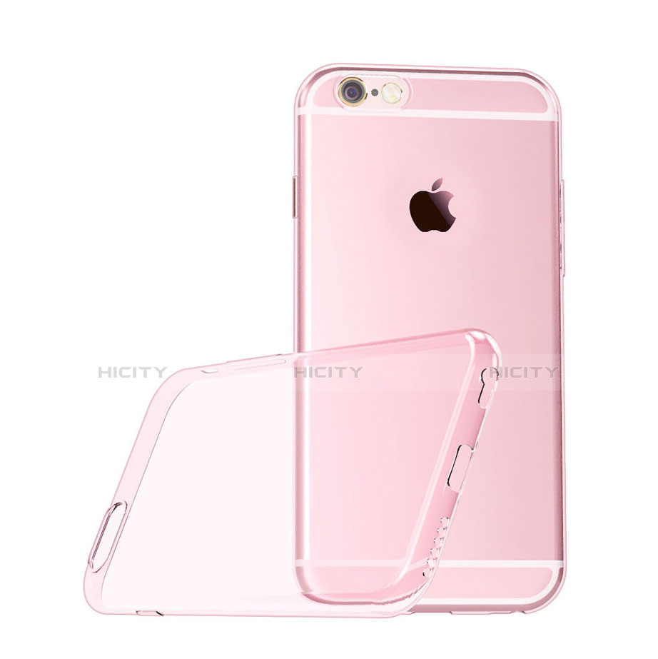 Silikon Hülle Ultra Dünn Schutzhülle Durchsichtig Transparent für Apple iPhone 6 Rosa groß