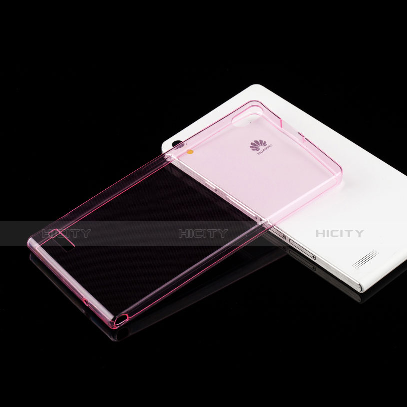 Silikon Hülle Ultra Dünn Schutzhülle Durchsichtig Transparent für Huawei Ascend P6 Rosa