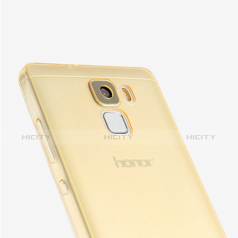 Silikon Hülle Ultra Dünn Schutzhülle Durchsichtig Transparent für Huawei Honor 7 Dual SIM Gold groß