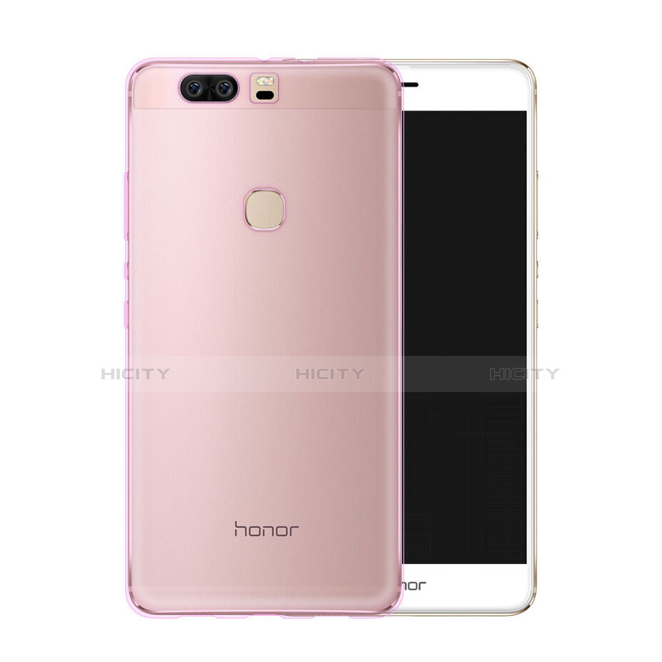 Silikon Hülle Ultra Dünn Schutzhülle Durchsichtig Transparent für Huawei Honor V8 Rosa Plus