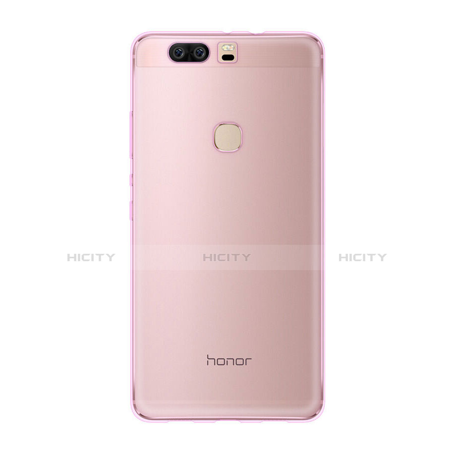 Silikon Hülle Ultra Dünn Schutzhülle Durchsichtig Transparent für Huawei Honor V8 Rosa groß