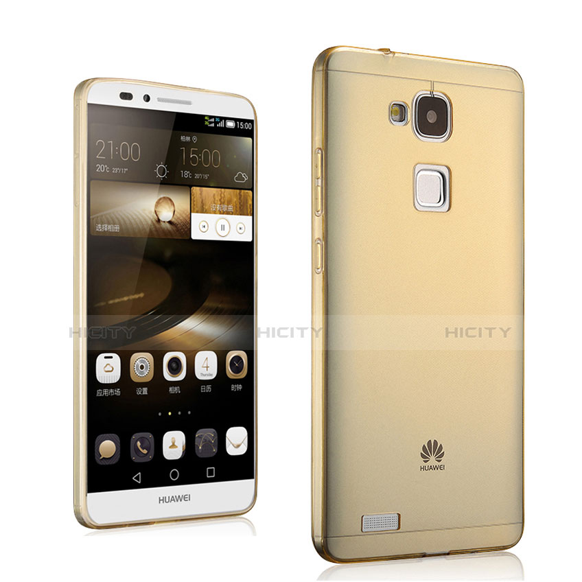 Silikon Hülle Ultra Dünn Schutzhülle Durchsichtig Transparent für Huawei Mate 7 Gold