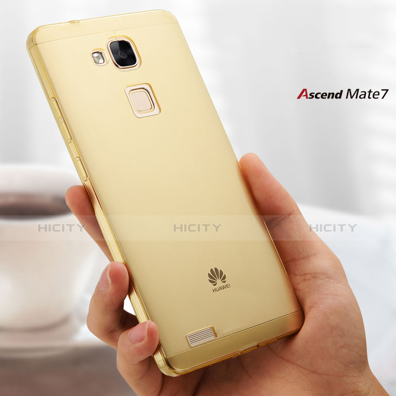 Silikon Hülle Ultra Dünn Schutzhülle Durchsichtig Transparent für Huawei Mate 7 Gold