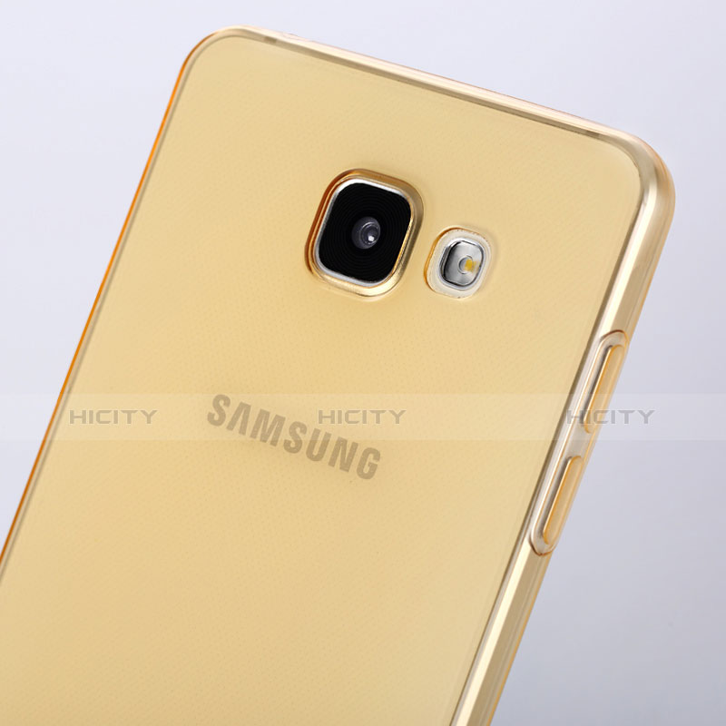 Silikon Hülle Ultra Dünn Schutzhülle Durchsichtig Transparent für Samsung Galaxy A5 (2016) SM-A510F Gold groß