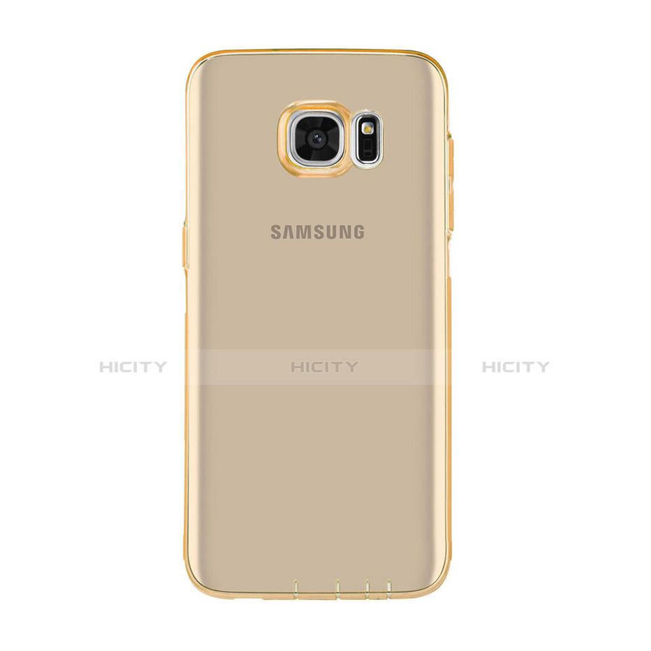 Silikon Hülle Ultra Dünn Schutzhülle Durchsichtig Transparent für Samsung Galaxy S7 Edge G935F Gold