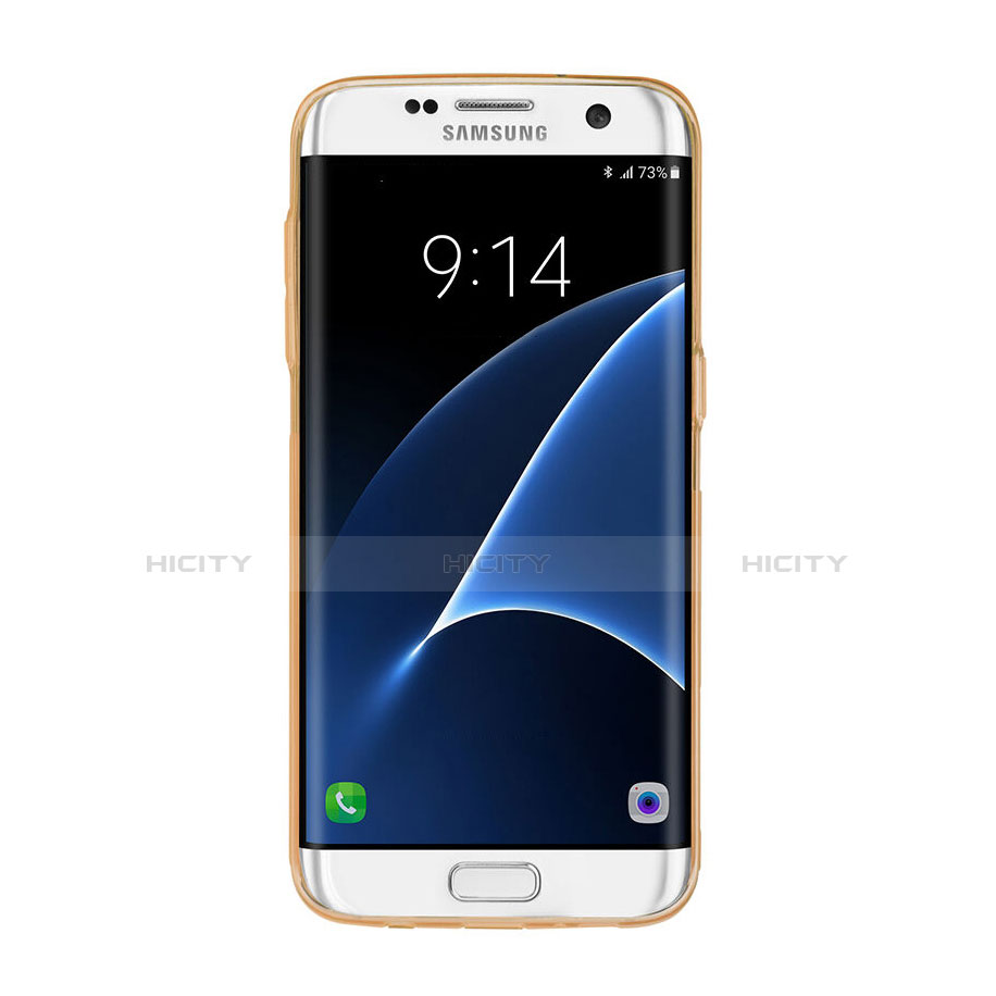 Silikon Hülle Ultra Dünn Schutzhülle Durchsichtig Transparent für Samsung Galaxy S7 Edge G935F Gold