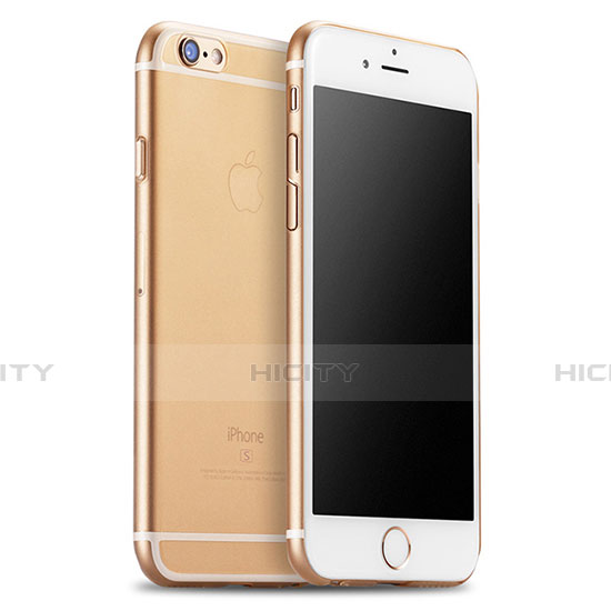 Silikon Hülle Ultra Dünn Schutzhülle Durchsichtig Transparent Matt für Apple iPhone 6S Gold Plus