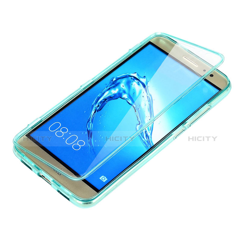 Silikon Schutzhülle Flip Tasche Durchsichtig Transparent für Huawei Nova Plus Hellblau