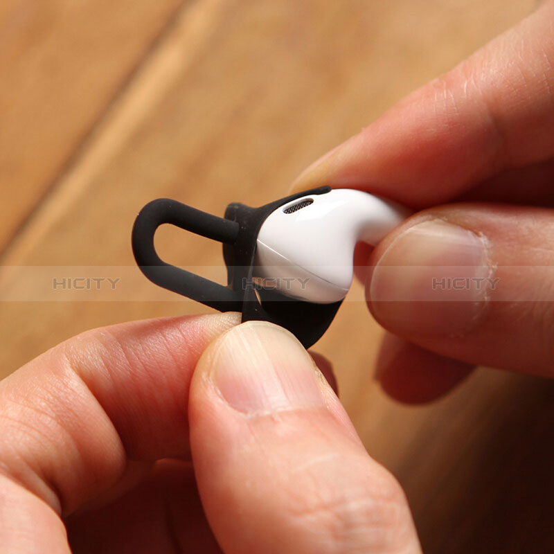 Silikon Schutzhülle Gummi Tasche für Apple AirPods Schwarz