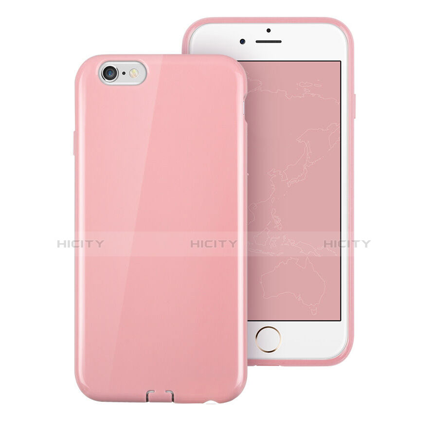 Silikon Schutzhülle Gummi Tasche für Apple iPhone 6 Rosa