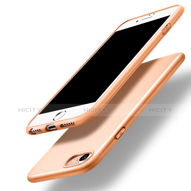 Silikon Schutzhülle Gummi Tasche für Apple iPhone 7 Orange