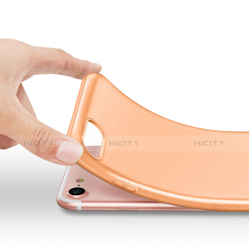 Silikon Schutzhülle Gummi Tasche für Apple iPhone 7 Orange