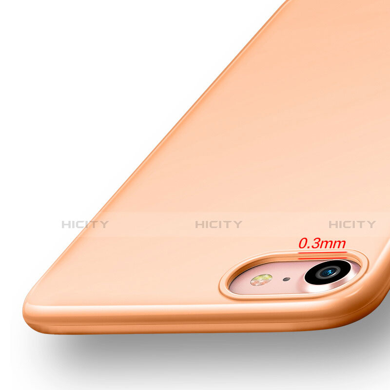 Silikon Schutzhülle Gummi Tasche für Apple iPhone SE (2020) Orange Plus