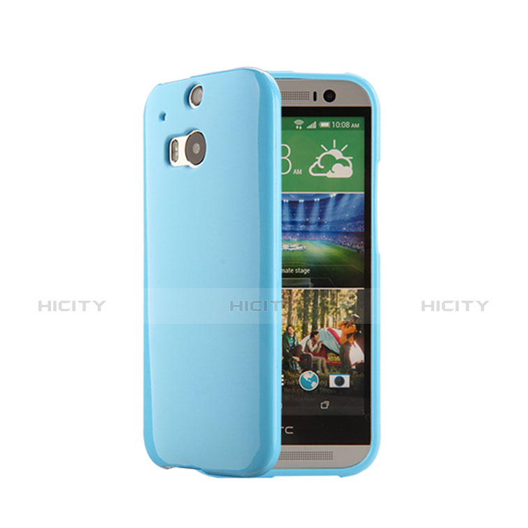 Silikon Schutzhülle Gummi Tasche für HTC One M8 Blau Plus