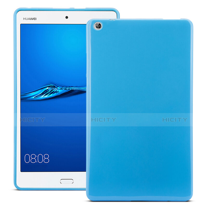 Silikon Schutzhülle Gummi Tasche für Huawei MediaPad M3 Blau