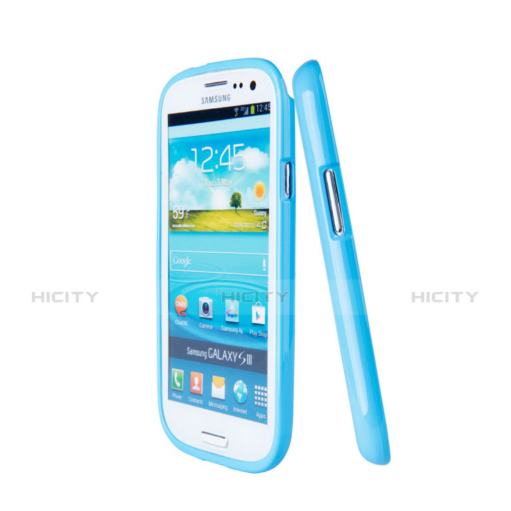 Silikon Schutzhülle Gummi Tasche für Samsung Galaxy S3 III i9305 Neo Blau Plus