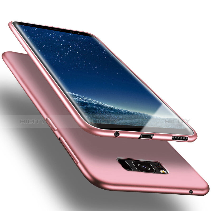 Silikon Schutzhülle Gummi Tasche für Samsung Galaxy S8 Plus Rosegold