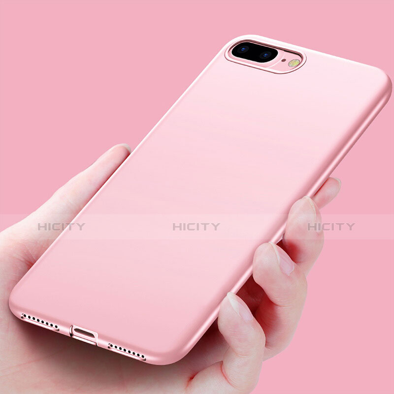 Silikon Schutzhülle Gummi Tasche Gel für Apple iPhone 7 Plus Rosa