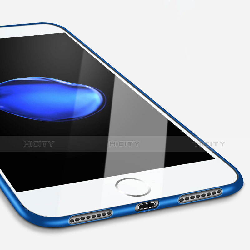 Silikon Schutzhülle Gummi Tasche Gel für Apple iPhone 8 Plus Blau groß