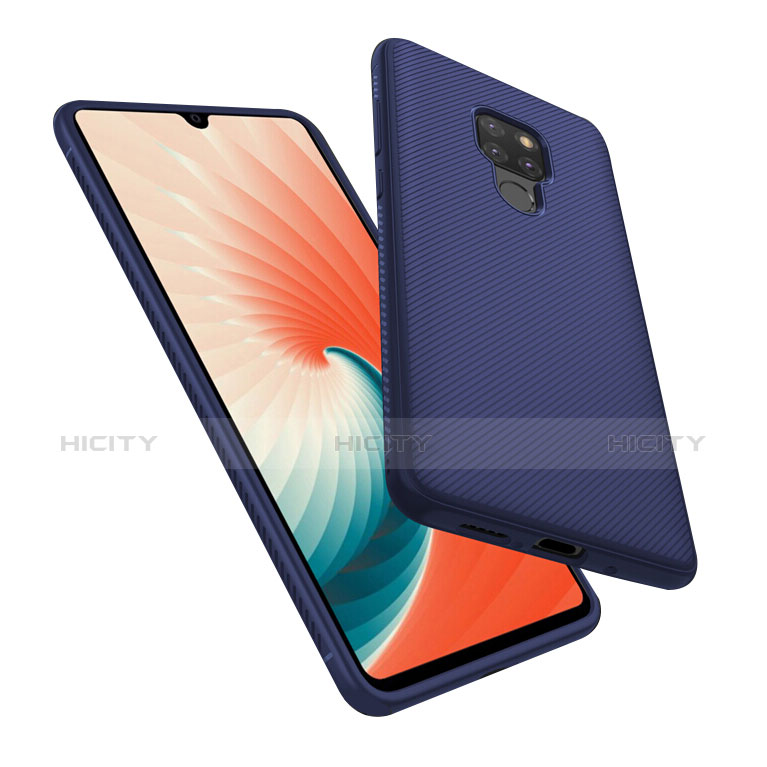 Silikon Schutzhülle Gummi Tasche Köper für Huawei Mate 20 Blau