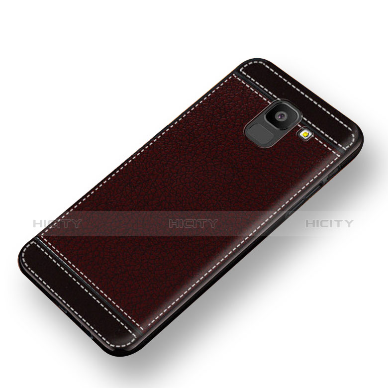 Silikon Schutzhülle Gummi Tasche Leder W01 für Samsung Galaxy On6 (2018) J600F J600G Rot