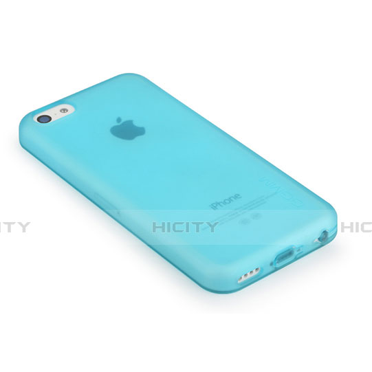 Silikon Schutzhülle Gummi Tasche Matt für Apple iPhone 5C Hellblau