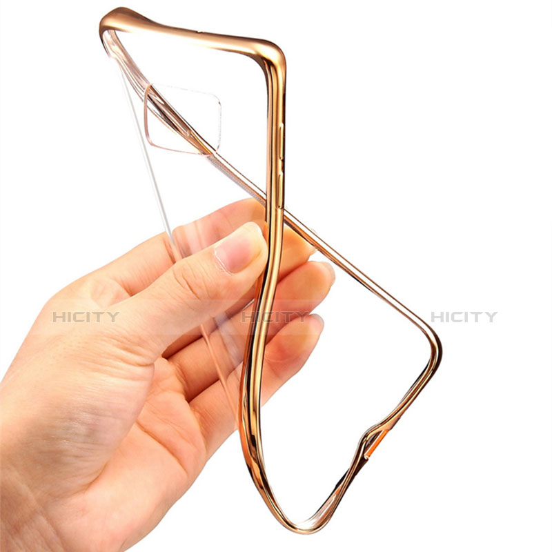 Silikon Schutzhülle Rahmen Tasche Durchsichtig Transparent für Samsung Galaxy S6 Edge SM-G925 Gold