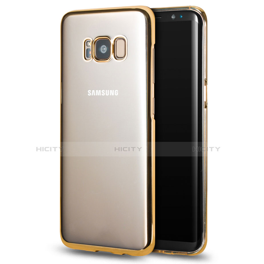 Silikon Schutzhülle Rahmen Tasche Durchsichtig Transparent für Samsung Galaxy S8 Gold