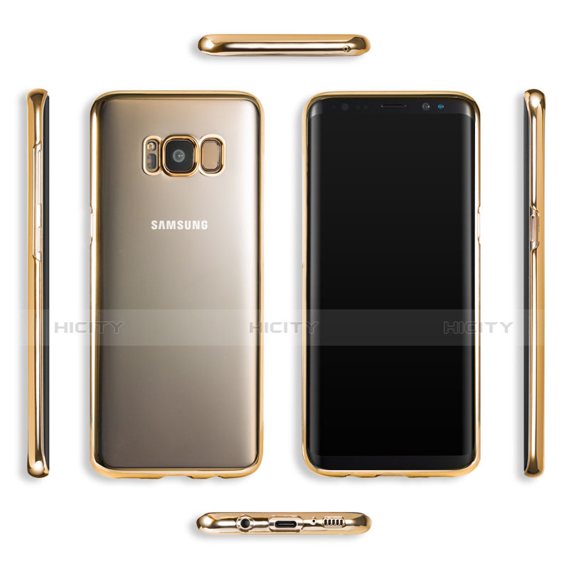 Silikon Schutzhülle Rahmen Tasche Durchsichtig Transparent für Samsung Galaxy S8 Gold