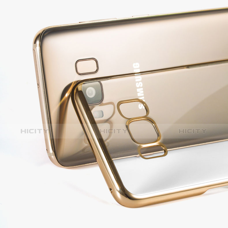 Silikon Schutzhülle Rahmen Tasche Durchsichtig Transparent für Samsung Galaxy S8 Gold