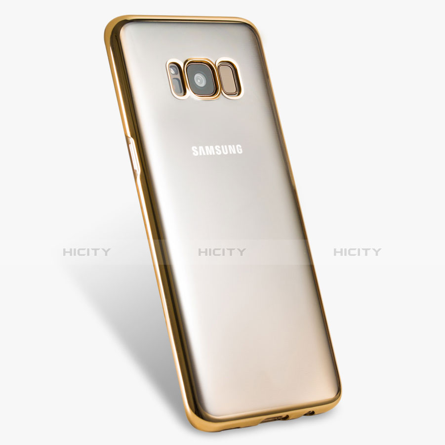 Silikon Schutzhülle Rahmen Tasche Durchsichtig Transparent für Samsung Galaxy S8 Gold