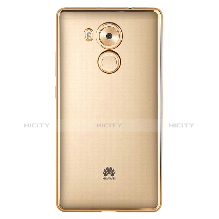 Silikon Schutzhülle Rahmen Tasche Durchsichtig Transparent Matt für Huawei Mate 8 Gold groß